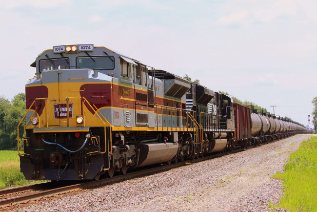 Обои картинки фото техника, поезда, состав, локомотив, рельсы, дорога, железная