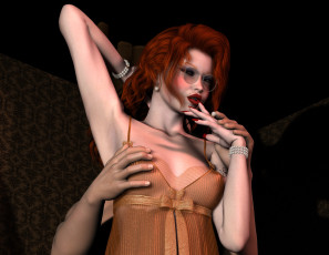 Картинка 3д+графика люди+ people девушка взгляд фон мужчина