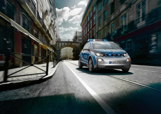 Картинка автомобили полиция bmw i3 polizei i01 2015г