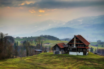 Картинка countryhouse+in+canton+obwalden города -+здания +дома дом сельский