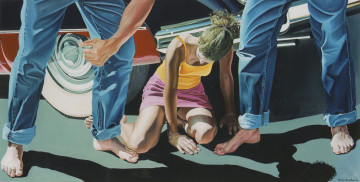 Картинка рисованное люди машина девушка руки ноги