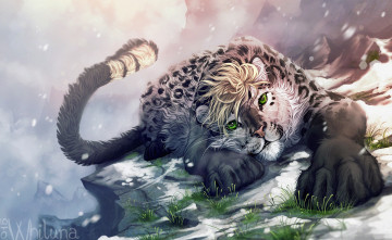 Картинка рисованное животные зверь взгляд хищник