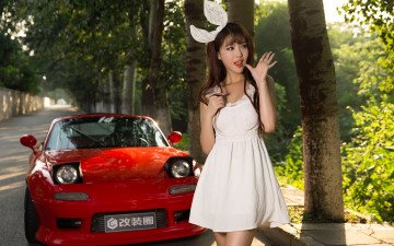 Картинка автомобили -авто+с+девушками девушка взгляд фон автомобиль