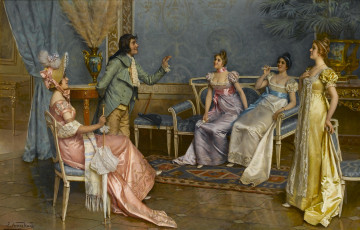 Картинка italo+nunes+vais+-+урок+этикета рисованное живопись манеры учитель дамы