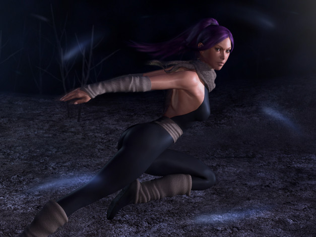 Обои картинки фото 3д графика, люди , people, поза, фон, взгляд, девушка