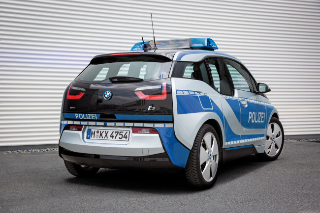 Обои картинки фото автомобили, полиция, i3, bmw, polizei, i01, 2015г