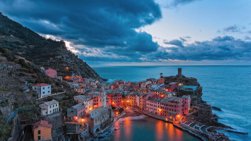 Картинка vernazza города -+панорамы побережье