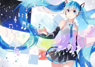 Картинка аниме vocaloid девушка