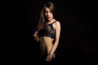 Картинка девушки -unsort+ брюнетки темноволосые взгляд лицо