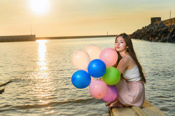 Картинка девушки -unsort+ азиатки девушка взгляд фон