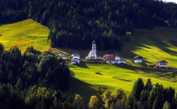 Картинка города -+пейзажи городок долина