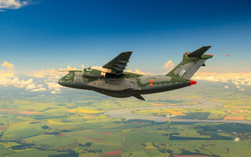 Картинка авиация военно-транспортные+самолёты fab kc-390 forсa аerea brasileira brazilian air force embraer military aircraft
