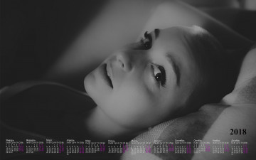 Картинка календари девушки черно-белое фото макияж взгляд