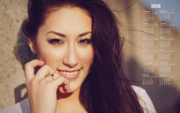 Картинка календари девушки макияж улыбка лицо взгляд