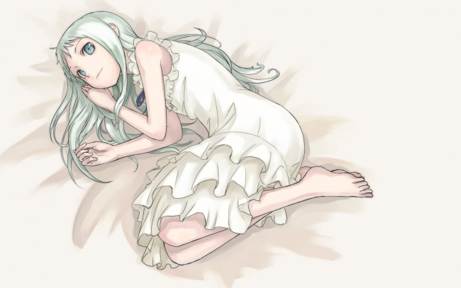 Обои картинки фото аниме, anohana, невиданный, цветок