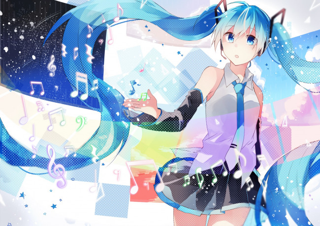 Обои картинки фото аниме, vocaloid, девушка