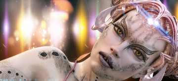 Картинка 3д+графика фантазия+ fantasy девушка взгляд фон