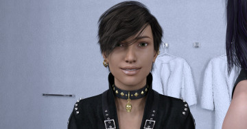 обоя 3д графика, люди , people, фон, взгляд, девушка