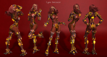 Картинка 3д+графика фантазия+ fantasy фон взгляд девушка