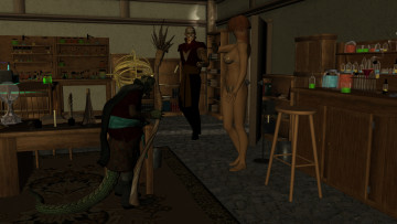 обоя 3д графика, фантазия , fantasy, фон, взгляд, девушка