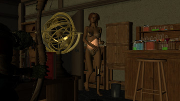 обоя 3д графика, фантазия , fantasy, фон, взгляд, девушка