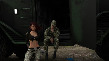 Картинка 3д+графика люди+ people фон взгляд девушка