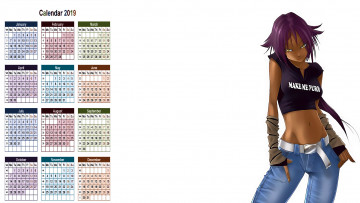Картинка календари аниме взгляд девушка