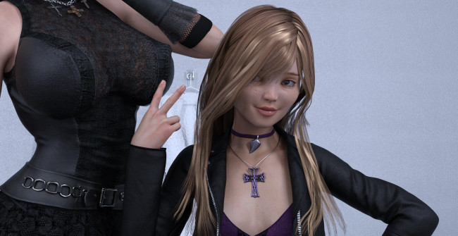 Обои картинки фото 3д графика, люди , people, фон, девушка, взгляд