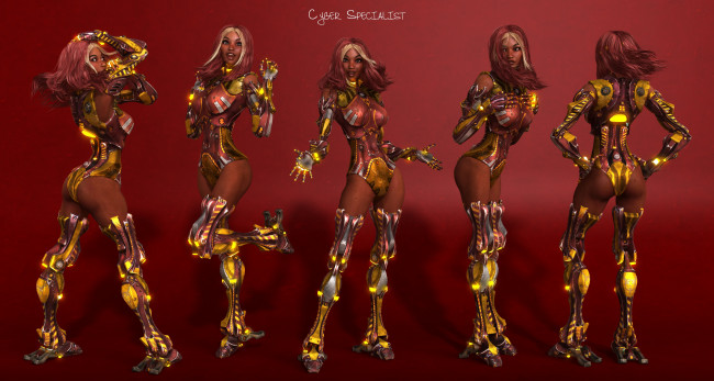 Обои картинки фото 3д графика, фантазия , fantasy, фон, взгляд, девушка