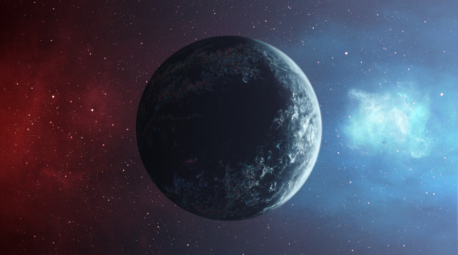 Обои картинки фото космос, арт, звезды, галактики, вселенная, планета