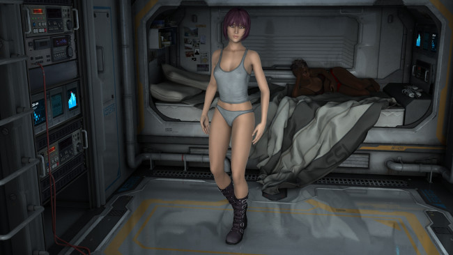 Обои картинки фото 3д графика, фантазия , fantasy, взгляд, фон, девушка