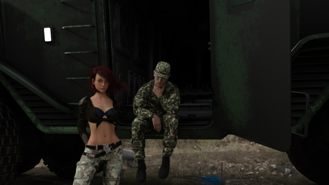 Обои картинки фото 3д графика, люди , people, фон, взгляд, девушка