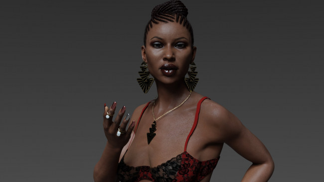 Обои картинки фото 3д графика, люди , people, фон, взгляд, девушка