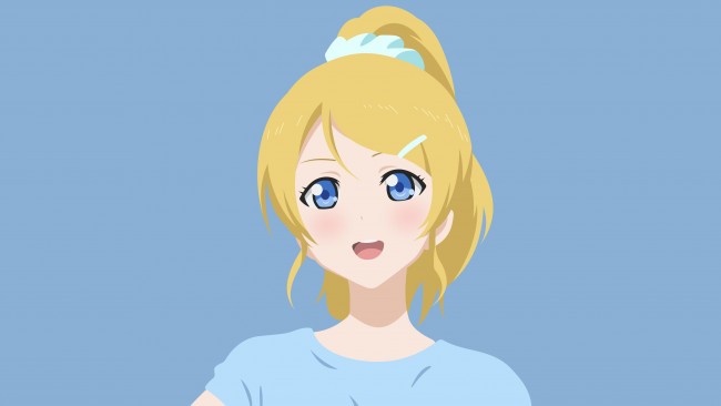 Обои картинки фото аниме, love live,  school idol project, фон, взгляд, девушка