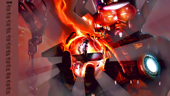 Обои картинки фото календари, фэнтези, робот