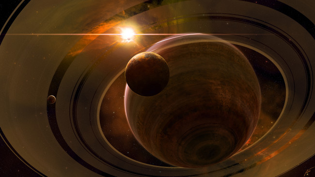 Обои картинки фото космос, арт, галактики, звезды, вселенная, планеты