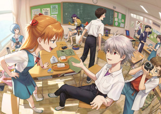 Картинка аниме evangelion евангелион