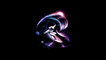 Картинка космос арт space surfer astronaut surfing bored black background dark