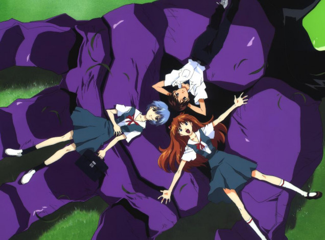 Обои картинки фото eva, pilots, аниме, evangelion