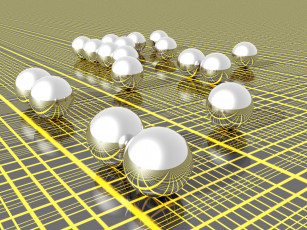 Картинка 3д графика шары лирии квадраты