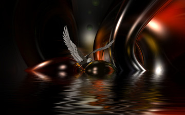 Картинка 3д графика animals животные птица тёмный