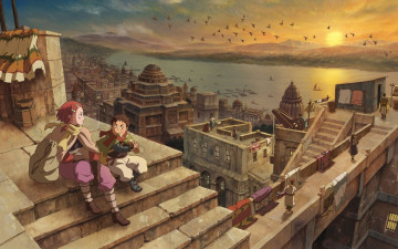 Картинка аниме xam`d lost memories город