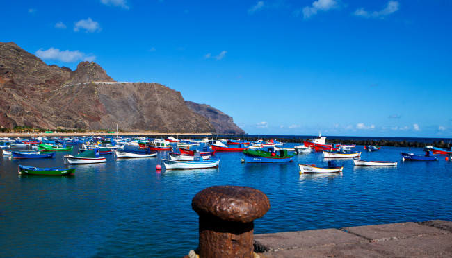 Обои картинки фото испания, канарские, острова, корабли, разные, вместе, море, лодки, катера