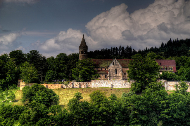 Обои картинки фото германия, lorch, города, католические, соборы, костелы, аббатства, монастырь