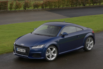 обоя автомобили, audi, tt, coupе, s, line, 2-0, tfsi, uk-spec, 8s, 2014г, синий