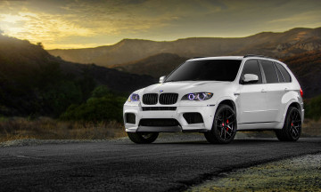 Картинка автомобили bmw tuning бмв wheels white x5m
