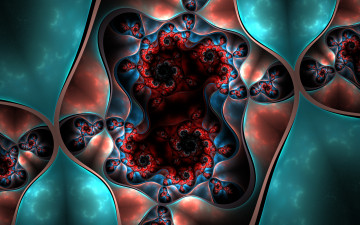 Картинка 3д+графика фракталы+ fractal цвета фон узор