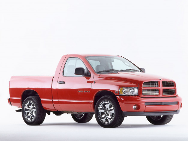 Обои картинки фото автомобили, dodge, 2002г, красный, laramie, hemi, ram, 1500, showcar