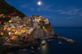 Картинка manarola города -+панорамы море бухта скала поселок