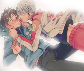 Картинка аниме yuri+on+ice katsuki yuuri viktor nikiforov